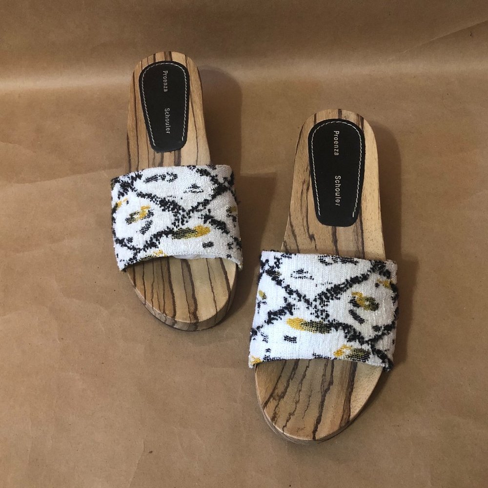 Proenza Schouler | Wooden Tapestry Platform Mules
